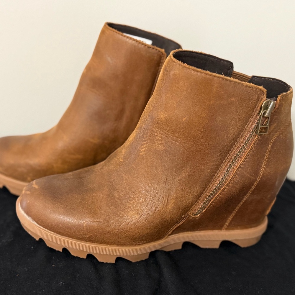 Sorel Brown Leather Ankle Boots